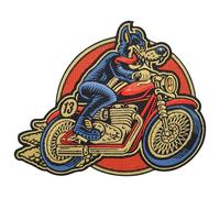 Finally Home Großer Lone Wolf on Tour Rückenpatch zum Aufbügeln | Motorrad Kutten Patches, Retro Biker Bügelpatch, Vintage Rückenaufnäher, Große Aufnäher für Männer
