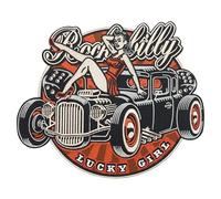 Finally Home Großer Oldtimer Retro Rockabilly Rückenpatch zum Aufbügeln | 80er Motorrad Kutten Patches, Sexy Biker Bügelpatch, Vintage Rückenaufnäher, Große Aufnäher für Männer