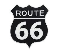 Finally Home Großer Route 66 Usa Motorrad Bügelbild Patch zum Aufbügeln | Vintage Kutte Patches, USA Amerika Rückenaufnäher, Motorradjacke Rückenpatch, Old School Aufnäher für Lederwesten