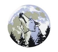 Finally Home Großer Wolfs Mond Rückenpatch zum Aufbügeln | Motorrad Kutten Patches, Wolf Biker Bügelpatch, Moon Rückenaufnäher, Große Aufnäher für Männer