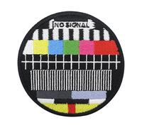 Finally Home Klett Patch - No Signal Retro Fernseher | Vintage Klett Patches, Aufnäher, Old School Klettpatches, Outdoor Badge, Klettpatch Rund