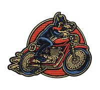 Finally Home Lone Wolf on Tour Biker Retro Patch zum Aufbügeln | Motorrad Kutte Patches, Rückenaufnäher für Lederwesten, Motorradjacke Rückenpatch, Motorcycle Aufnäher