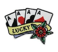 Finally Home Lucky Ass Karten Patch zum Aufbügeln | Biker Tattoo Patches, Retro Bügelbild, Kutte Aufbügler, Motorrad Aufnäher