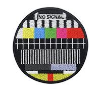 Finally Home No Signal Retro Fernseher Patch zum Aufbügeln | Old School Patches, Vintage Bügelbild, Flicken, Aufnäher, Bügelpatch