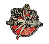 Finally Home Old School Repair Biker Patch zum Aufbügeln für Lederkutten | Motorrad Kutten Patches, Frauen Bügelflicken, Schrauben Motorcycle Flicken, Aufnäher für Männer