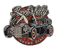 Finally Home Oldtimer Retro Rockabilly Patch zum Aufbügeln | 80er Vintage Motorrad Kutte Patches, Amerika Biker Rückenaufnäher, Motorradjacke Rückenpatch, Old School Aufnäher für Lederwesten