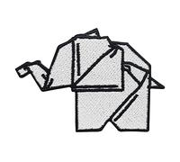 Finally Home Origami Elefant Patch zum Aufbügeln | Tier Patches, Baby Bügelbild, Kinder Aufbügler, Jeansjacke Aufnäher
