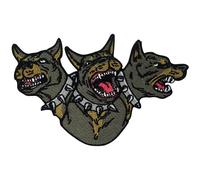 Finally Home Patch zum Aufbügeln - Fluffy der Höllenhund | Hunde Patches, Hölle Aufbügler, Wolf Flicken, Dreiköpfiger Hund Aufnäher Teufel Biker, Großer Rückenpatch