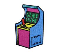 Finally Home Patch zum Aufbügeln - Game Over Retro Automat | Vintage Patches, Old School Bügelbild, Classic Gamer Aufbügler, Oldschool Gaming Aufnäher