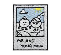 Finally Home Patch zum Aufbügeln - Me and Your Mom | Foto Retro Patches, Lustige Mutter Bügelbilder, Old School Spruch Aufbügler, Witziger Aufnäher, Vintage Flicken