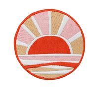 Finally Home Patch zum Aufbügeln - Rosa Sonnenuntergang | Sommer Patches, Meer Aufbügler, Strand Flicken, Sonne Aufnäher, Surfer Bügelpatches