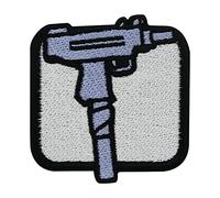 Finally Home Retro Gamer Uzi Waffe Patch zum Aufbügeln | Old School Patches, Bügelbild, Vintage Aufbügler, GTA Aufnäher, Bügelpatch
