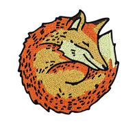 Finally Home Schlafender Fuchs Patch zum Aufbügeln | Wald Tiere Patches, Orange Füchse Bügelflicken, Flicken, Aufnäher für Kinder und Erwachsene