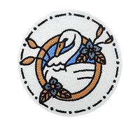 Finally Home Weißer Schwan Patch zum Aufbügeln | Blumen Tier Patches, Vogel Bügelbild, Flicken, Pflanzen Aufnäher, Bügelpatch