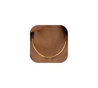FindChic Kette Rosegold Damen 3mm Choker Damen Schlangen Kette Flache Edelstahl Sleek Halskette 32cm Länge elegant Halsreif Collier wasserfest Modeschmuck für party Treffen Bar