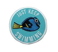 Finding Nemo"Just Keep Swimming" Dory Patch DIY Kids Outfit Iron-On Applique
