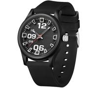 findtime Armbanduhr Damen Sportliche Wasserdicht Analog Quarz Uhr Unisex Sportuhren mit Schwarz Silikonband für Studenten Mädchen Jungs