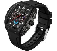 findtime Armbanduhr Herren Chronograph Groß Sportlich Quadratische Uhr Herren Militär Herrenuhr Analog Quarzuhr Datum Luxus Sportuhr für Männer Leuchtzifferblatt Designer Uhren