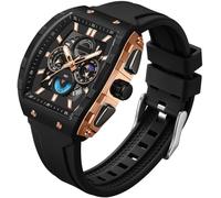 findtime Armbanduhr Herren Chronograph Groß Sportlich Quadratische Uhr Herren Militär Herrenuhr Analog Quarzuhr Datum Luxus Sportuhr für Männer Leuchtzifferblatt Designer Uhren