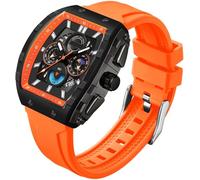 findtime Armbanduhr Herren Chronograph Groß Sportlich Quadratische Uhr Herren Militär Herrenuhr Analog Quarzuhr Datum Luxus Sportuhr für Männer Leuchtzifferblatt Designer Uhren