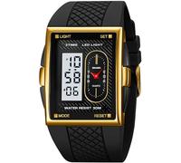 findtime Armbanduhr Herren Digital Quarz Uhren Herren Eckig Militär Uhr Männer Digitaluhr mit Wecker Datum Jungen Outdoor Sportuhr LED Licht Stoppuhr