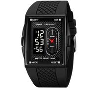findtime Armbanduhr Herren Digital Quarz Uhren Herren Eckig Militär Uhr Männer Digitaluhr mit Wecker Datum Jungen Outdoor Sportuhr LED Licht Stoppuhr