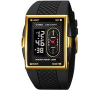 findtime Armbanduhr Herren Digital Quarz Uhren Herren Eckig Militär Uhr Männer Digitaluhr mit Wecker Datum Jungen Outdoor Sportuhr LED Licht Stoppuhr