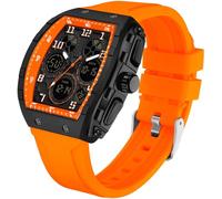 findtime Armbanduhr Herren Digital und Analog Militär Sport Uhr Eckig 5ATM Wasserdicht Sportuhren Herren LED Licht Stoppuhr Coutdown Tactical Watch Robuste Outdoor Uhr Silikon 12/24H