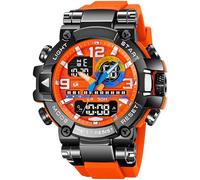 findtime Armbanduhr Herren Groß Sportlich Digitaluhr wasserdichte Robuste Outdoor Uhr für Männer Jungen Jugendliche Sportuhren LED Alarm Doppelzeit