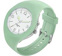 findtime Armbanduhr mit Silikonarmband IP68 Wasserdicht Analog Quarz Uhr für Damen Herren Mädchen Jungen Leuchtziffern Farbig