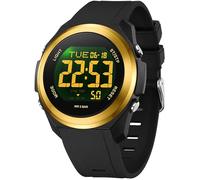 findtime Damenuhr Digital Gut Lesbar mit 7 Farbe LED Hintergrundbeleuchtung Wecker Stoppuhr für Jungen Mädchen Damen Sportlich Armbanduhr