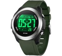 findtime Damenuhr Digital Gut Lesbar mit 7 Farbe LED Hintergrundbeleuchtung Wecker Stoppuhr für Jungen Mädchen Damen Sportlich Armbanduhr