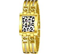 findtime Eckige Damenuhr Gold Silber Armbanduhr Damen Edelstahlarmband Diamant Leopardenmuster Analog Quarzuhr Uhr Damen Klein Luxus Frauen Schmuck Goldene Uhren Damen