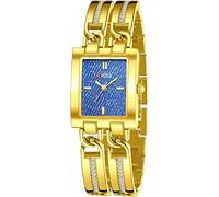 findtime Eckige Damenuhr Gold Silber Armbanduhr Damen Edelstahlarmband Diamant Leopardenmuster Analog Quarzuhr Uhr Damen Klein Luxus Frauen Schmuck Goldene Uhren Damen