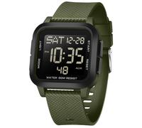findtime Eckige Digitaluhr Herren Quadratische Militär Uhr 5 ATM Wasserdicht Outdoor Armbanduhr Sportuhr Tactical Watch Military Stoppuhr Sport 12/24H Wecker Alarm LED Kalender Countdown Chronograph