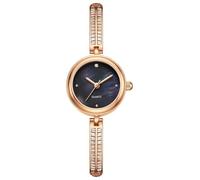 findtime Elegant Armbanduhr Damen 3 ATM Wasserdicht Leichtes Mini Damenuhr Analog Quarz Armbanduhren Verstellbare Damenuhren Verstellbar Strass Armkette Armband Uhr Rosegold SCHWARZ