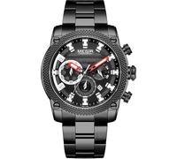 findtime Herrenuhren Luxus Chronograph Uhren Herren Analog Quarzuhr Männer Uhr Stoppuhr Datum Militärische Herrenarmbanduhr Metallarmband Leuchtziffern