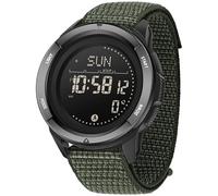 findtime Kompass Digitale Militär Uhr für Herren Damen Nylon Armbanduhren mit Metronom Schrittzähler Duale Zeitzone Timer Stoppuhr 5ATM wasserdichte Digitaluhren