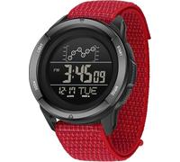 findtime Militär Digitale Armbanduhr Outdoor LED Digitaluhr Herren mit Wecker Coutdown Doppelzeit 12/24H Stoppuhr Herrenuhr Nylon Tactical Watch Jungen 5ATM Wasserdicht