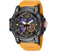 findtime Militär Uhr Herren Armbanduhr Digital und Analog wasserdichte Herrenuhr Sportlich LED Digitaluhr Kalender Wecker Stoppuhr mit Armband Taktische Uhren Männer Outdoor