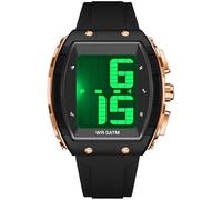 findtime Sprechende Uhr mit Großen Digital Zahlen für Sehbehinderte Blinde Menschen, Senioren Schwarz Armbanduhr Leicht zu Lesen Schwarz Rosegold