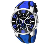 findtime Uhr Herren Sportuhr Armbanduhr Männer Cool Analog Quarz Datum Kalender 3 ATM Wasserdicht Militär Outdoor Laufen Chronograph Quarzuhr Casual