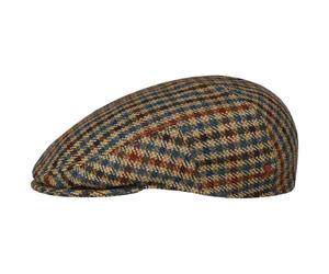 Fine Check Wool Flatcap by Alfonso D'Este beige-braun XL (60-61 cm)