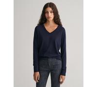 GANT - Feinstrick V-Neck Pullover evening blue - Gr. - L