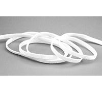 finemark 1 m x 5 mm Gummiband Meterware Stretch Band zum nähen Weiss 25% Lycra Elastic dehnbar gewebt Gummilitze Gummizug Flachgummi DIY Elastik Kordel Wäscheband Elastisch Schnur