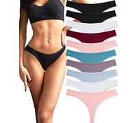 FINETOO 10er Pack Strings Set Tangas Damen Baumwolle Unterhosen Sexy Unterwäsche für Frau Lingerie Sexy for Women Dessous Thong Mehrpack S-XL