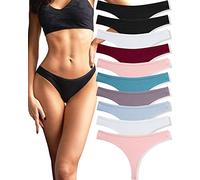 FINETOO 10er Pack Strings Set Tangas Damen Baumwolle Unterhosen Sexy Unterwäsche für Frau Lingerie Sexy for Women Dessous Thong Mehrpack S-XL