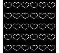 FINGERINSPIRE 100 STÜCKE Herz Aufbügeln Strass Bling Kristall Transfers 24x20mm Klar Silber Liebe Herz Muster Kristall Strass Aufkleber Glitter Hotfix Sparkle Aufkleber Für Kostüm Kleid Dekor
