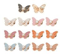 FINGERINSPIRE 14 Paar Hosenbundspanner 7 Farben Abnehmbare Schmetterlings Jeansknöpfe Hosenbundspanner Für Weite Jeans Verstellbare Taillenschnallen Sets Kein Nähen Und Kein Werkzeug Taillenschnallen