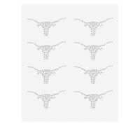 FINGERINSPIRE 16 Stück Strass Aufkleber Mit Rindermuster Zum Aufbügeln 38x74mm Strass Transfer Mit Rindermotiv Strass Transfer Zum Aufbügeln Hotfix Transfer Strass Transfers Aufnäher Für Kleidung